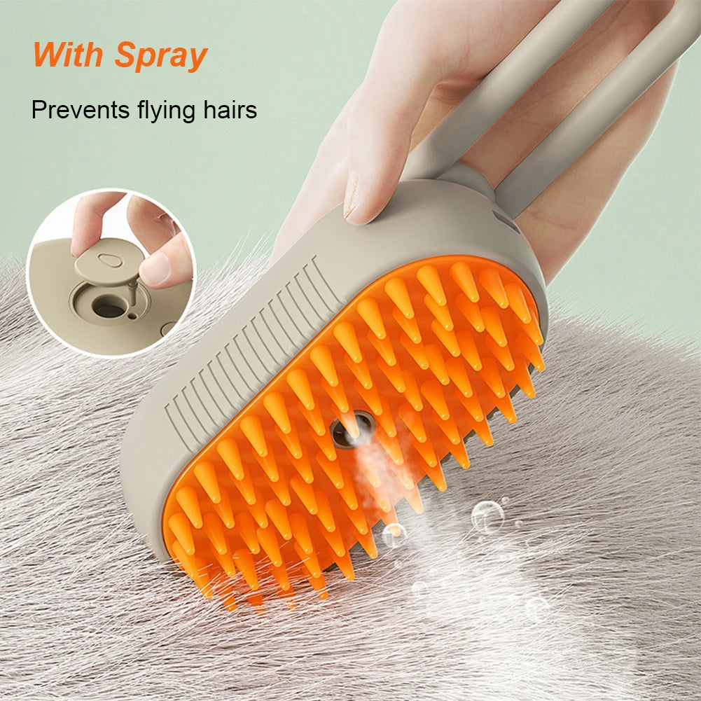 Cat Steam Brush Steamy Dog Brush 3 in 1 Electric  Dog Grooming Massage Comb for Pet Hairs