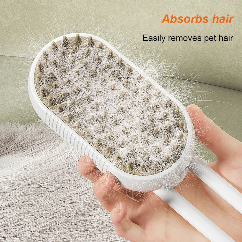 Cat Steam Brush Steamy Dog Brush 3 in 1 Electric  Dog Grooming Massage Comb for Pet Hairs